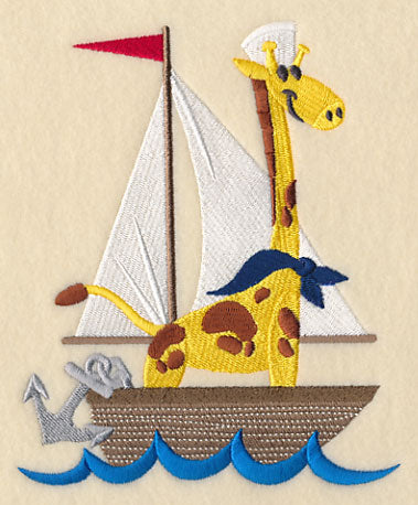 George Giraffe in a Sailboat