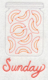 Canned Peaches on Sunday (Redwork)