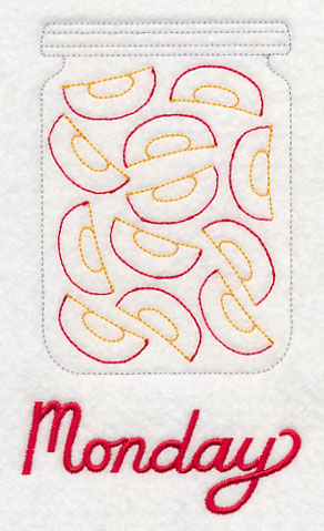 Canned Apples on Monday (Redwork)