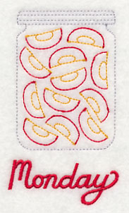 Canned Apples on Monday (Redwork)