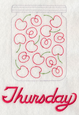 Canned Cherries on Thursday (Redwork)