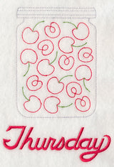 Canned Cherries on Thursday (Redwork)