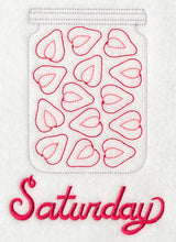 Canned Strawberries on Saturday (Redwork)