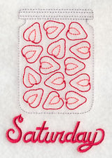 Canned Strawberries on Saturday (Redwork)