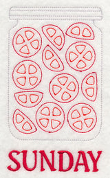 Canned Tomatoes on Sunday (Redwork)