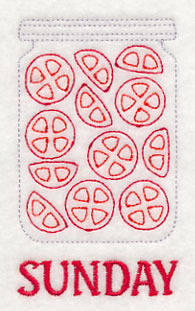 Canned Tomatoes on Sunday (Redwork)