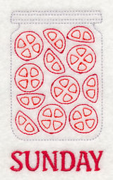 Canned Tomatoes on Sunday (Redwork)