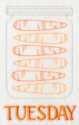 Canned Carrots on Tuesday (Redwork)