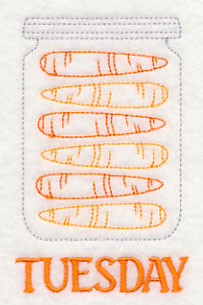 Canned Carrots on Tuesday (Redwork)