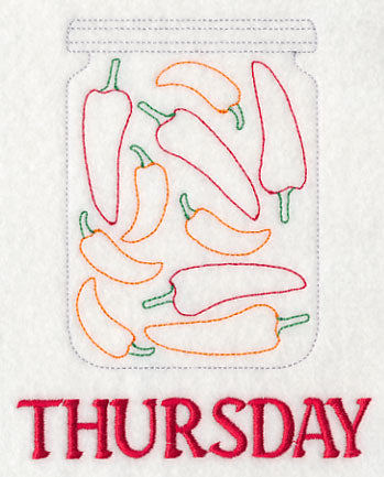 Canned Peppers on Thursday (Redwork)