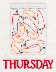 Canned Peppers on Thursday (Redwork)