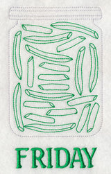 Canned Green Beans on Friday (Redwork)