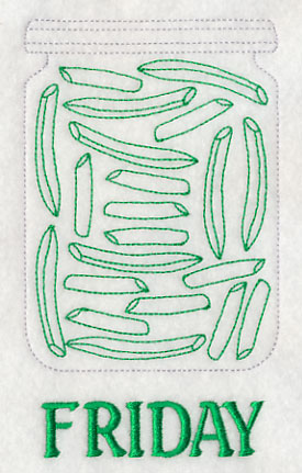 Canned Green Beans on Friday (Redwork)