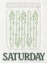 Canned Asparagus on Saturday (Redwork)