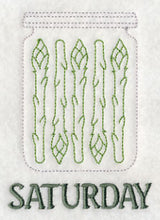 Canned Asparagus on Saturday (Redwork)