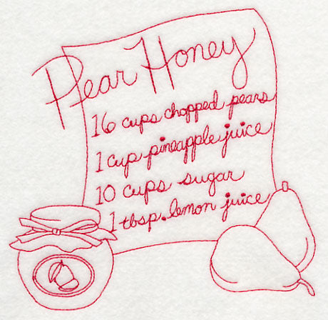 Pear Honey (Redwork)