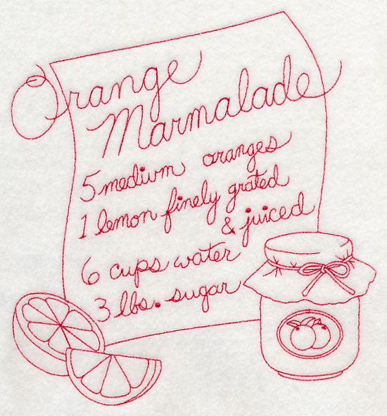 Orange Marmalade (Redwork)