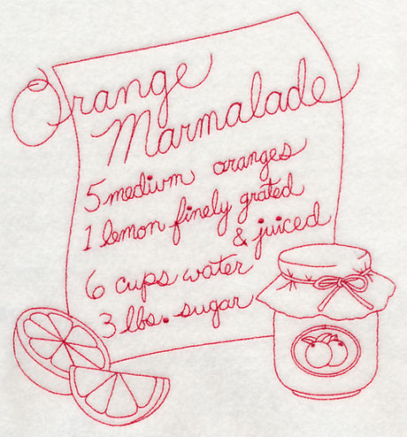 Orange Marmalade (Redwork)