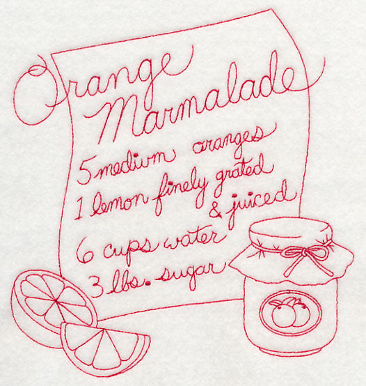 Orange Marmalade (Redwork)