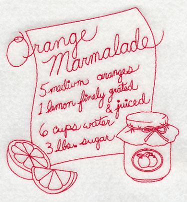 Orange Marmalade (Redwork)