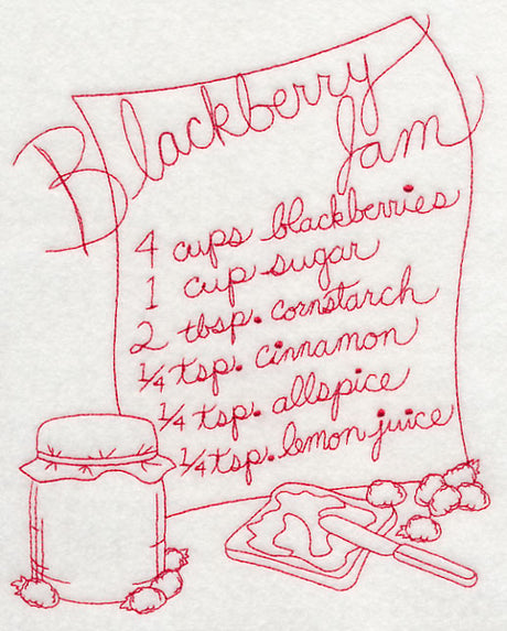 Blackberry Jam (Redwork)