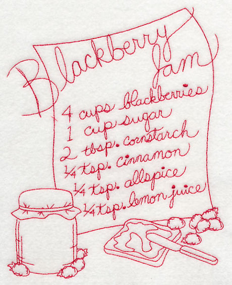 Blackberry Jam (Redwork)