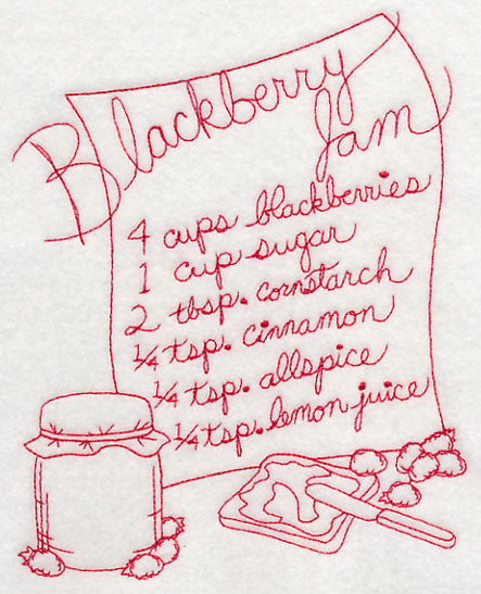 Blackberry Jam (Redwork)