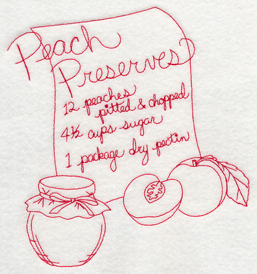 Peach Preserves (Redwork)