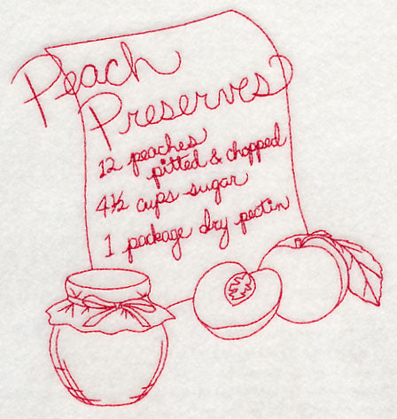 Peach Preserves (Redwork)