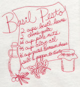 Basil Pesto (Redwork)