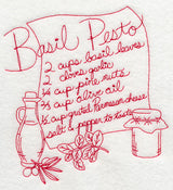Basil Pesto (Redwork)