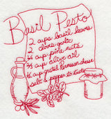 Basil Pesto (Redwork)