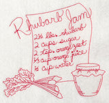 Rhubarb Jam (Redwork)