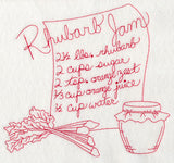 Rhubarb Jam (Redwork)