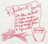 Rhubarb Jam (Redwork)