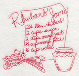 Rhubarb Jam (Redwork)