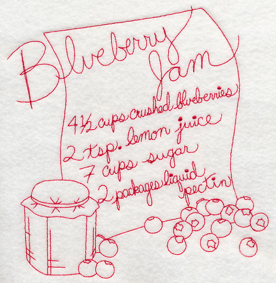 Blueberry Jam (Redwork)