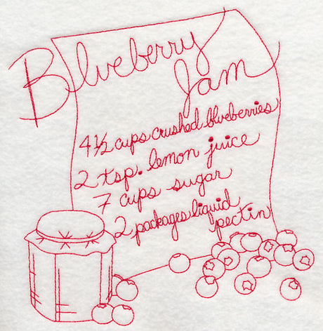 Blueberry Jam (Redwork)