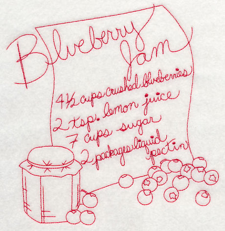 Blueberry Jam (Redwork)