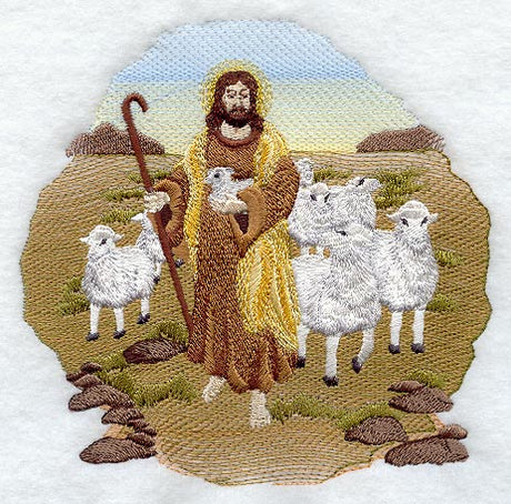 Jesus w/Flock of Sheep