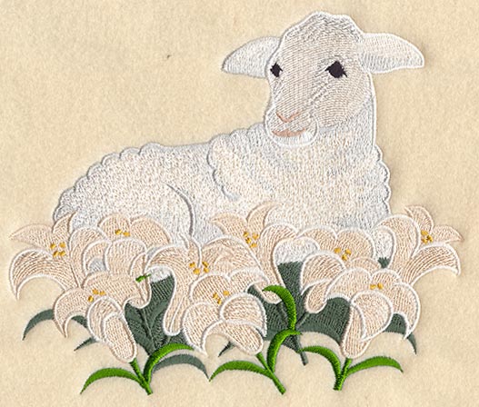 Easter Banner - Lamb & Lilies