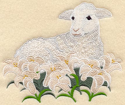 Easter Banner - Lamb & Lilies