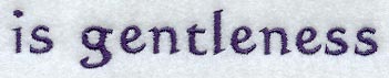 Text - is gentleness