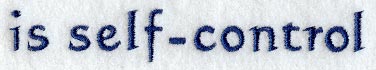 Text - is self-control