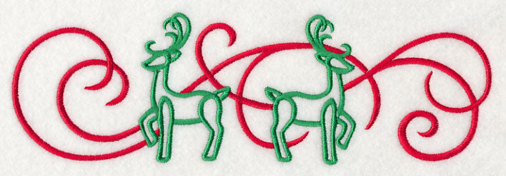 Art Nouveau Reindeer Border