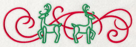 Art Nouveau Reindeer Border