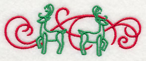 Art Nouveau Reindeer Border