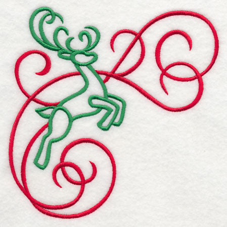 Art Nouveau Reindeer Corner