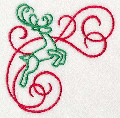 Art Nouveau Reindeer Corner