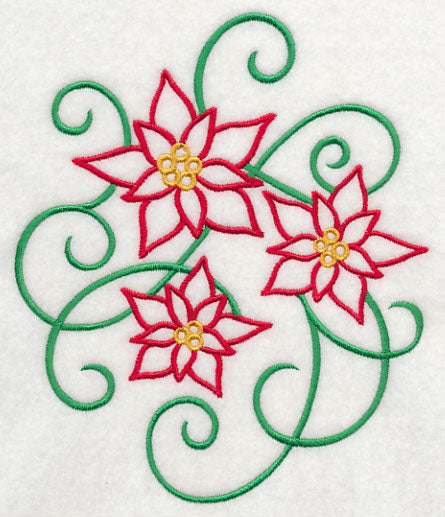 Art Nouveau Pretty Poinsettias